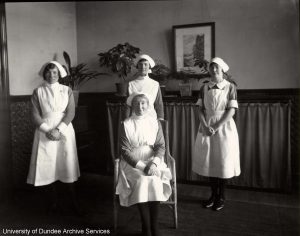 Nurses in the entrance hall