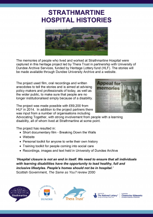 Strathmartine Hospital Histories